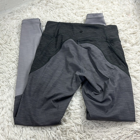 Lululemon Early Extension HR Tight *28" Heathered Black / Heathered Titanium - Picture 5 of 6
